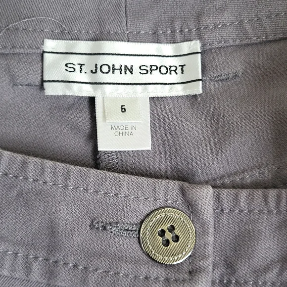 St. John Sport Pants Gray Casual Boyfriend Fit Slacks Women's 6 - Picture 4 of 7